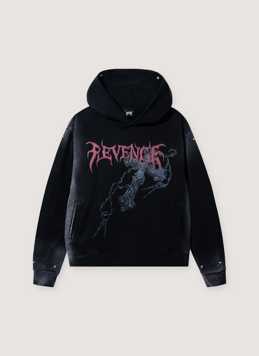 Revenge Cross Chain Studded Sweatshirt