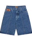 Corteiz C Star Denim Shorts Faded Indigo