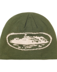 Corteiz Alcatraz Skully Beanie Olive