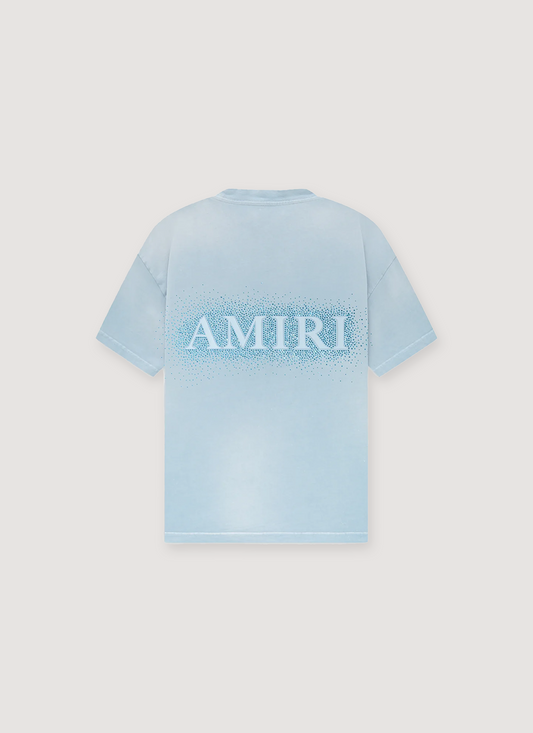 Amiri Crystal Burst Tee Ashley Blue