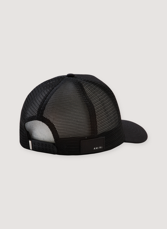 MA Crystal Trucker Hat Black Baby Blue