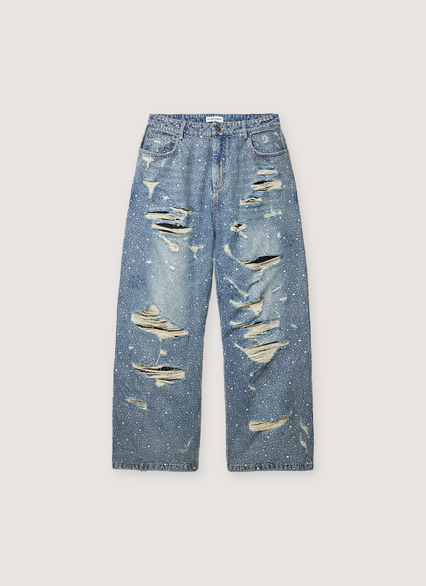 Vale Forever Crystal Rain Denim Indigo Crystal Rain Denim Indigo - Authenticated Jeans | Pieces Los Angeles