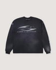 Hellstar Cursive Logo Longsleeve Vintage Black