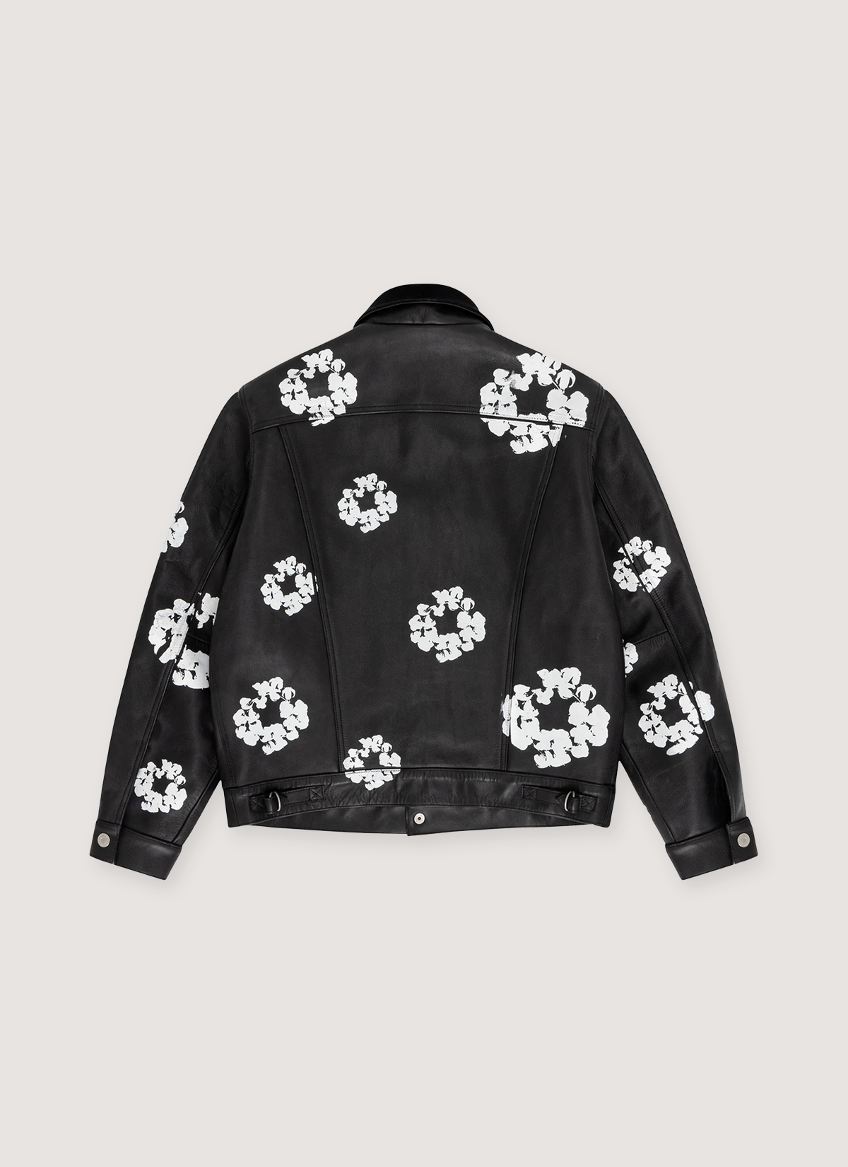 Denim Tears Leather Cotton Wreath Type-3 Jacket Black Denim Tears Leather Cotton Wreath Type-3 Jacket Black - Image 2 | Authenticated at Pieces Los Angeles