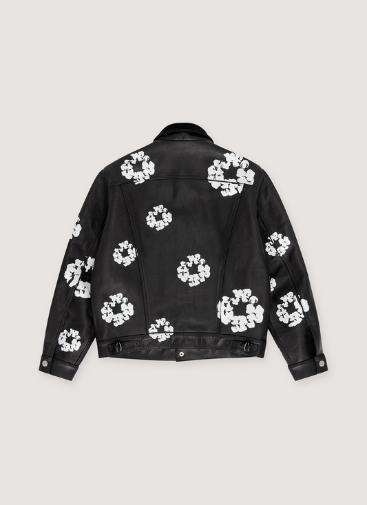 Denim Tears Leather Cotton Wreath Type-3 Jacket Black