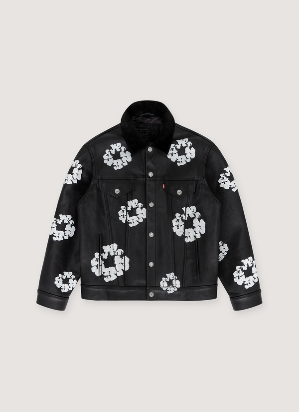 Denim Tears Leather Cotton Wreath Type-3 Jacket Black Leather Cotton Wreath Type-3 Jacket Black - Authenticated Jackets | Pieces Los Angeles