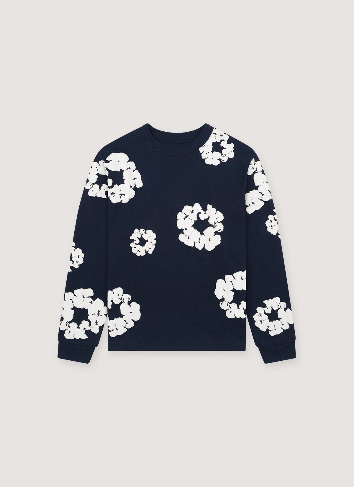 Denim Tears Cotton Wreath Long Sleeve Navy