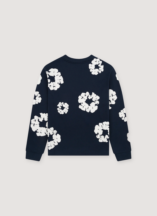 Denim Tears Cotton Wreath Long Sleeve Navy