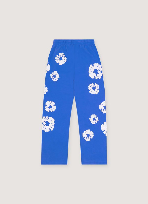 Denim Tears Cotton Wreath Open Hem Sweatpants Blue alternate view - Shop at Pieces Los Angeles
