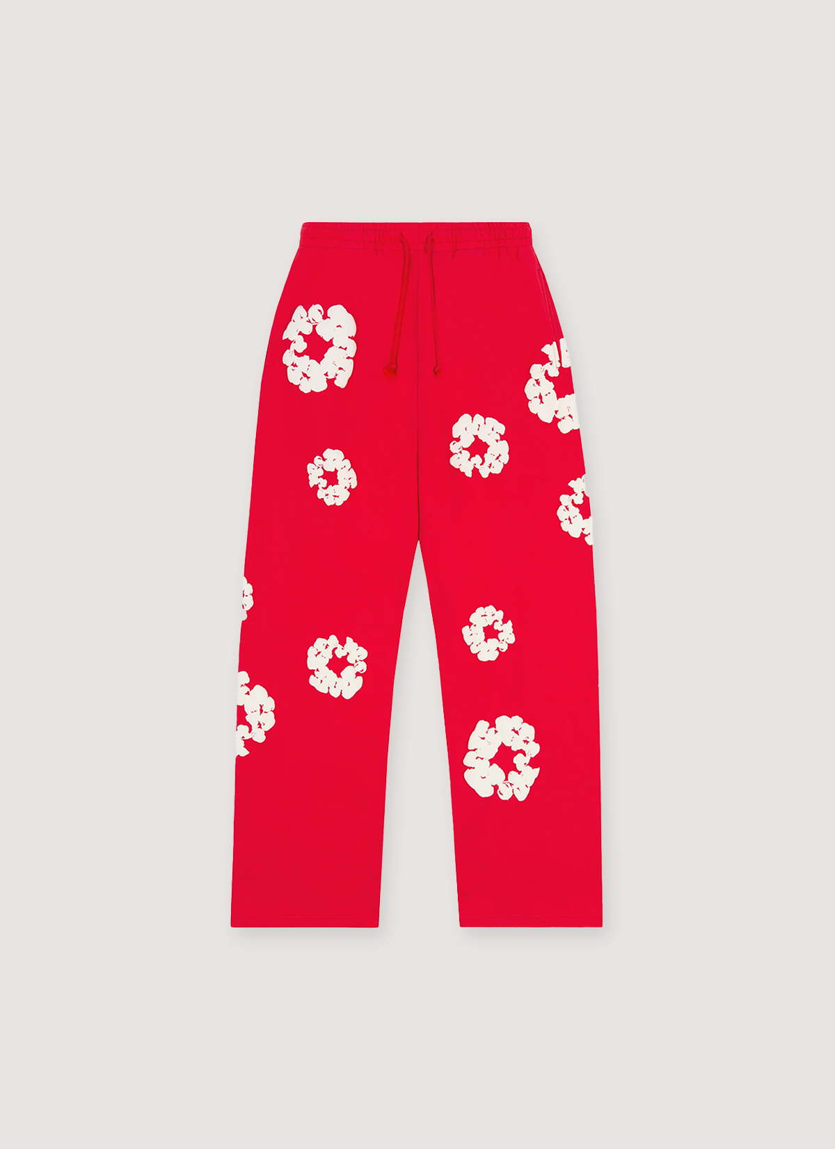 Denim Tears Cotton Wreath Open Hem Sweatpants Red