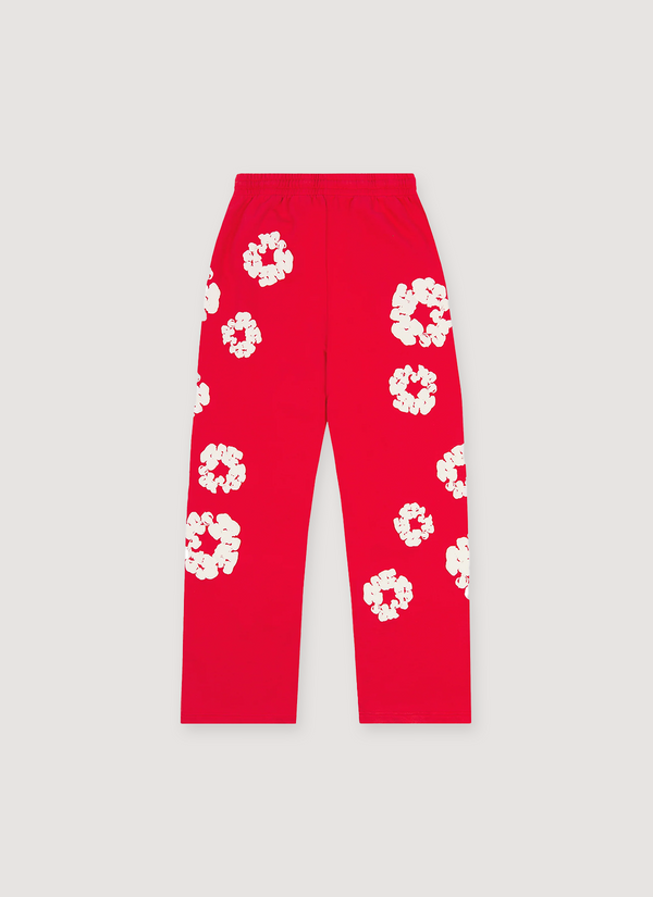 Denim Tears Cotton Wreath Open Hem Sweatpants Red alternate view - Shop at Pieces Los Angeles