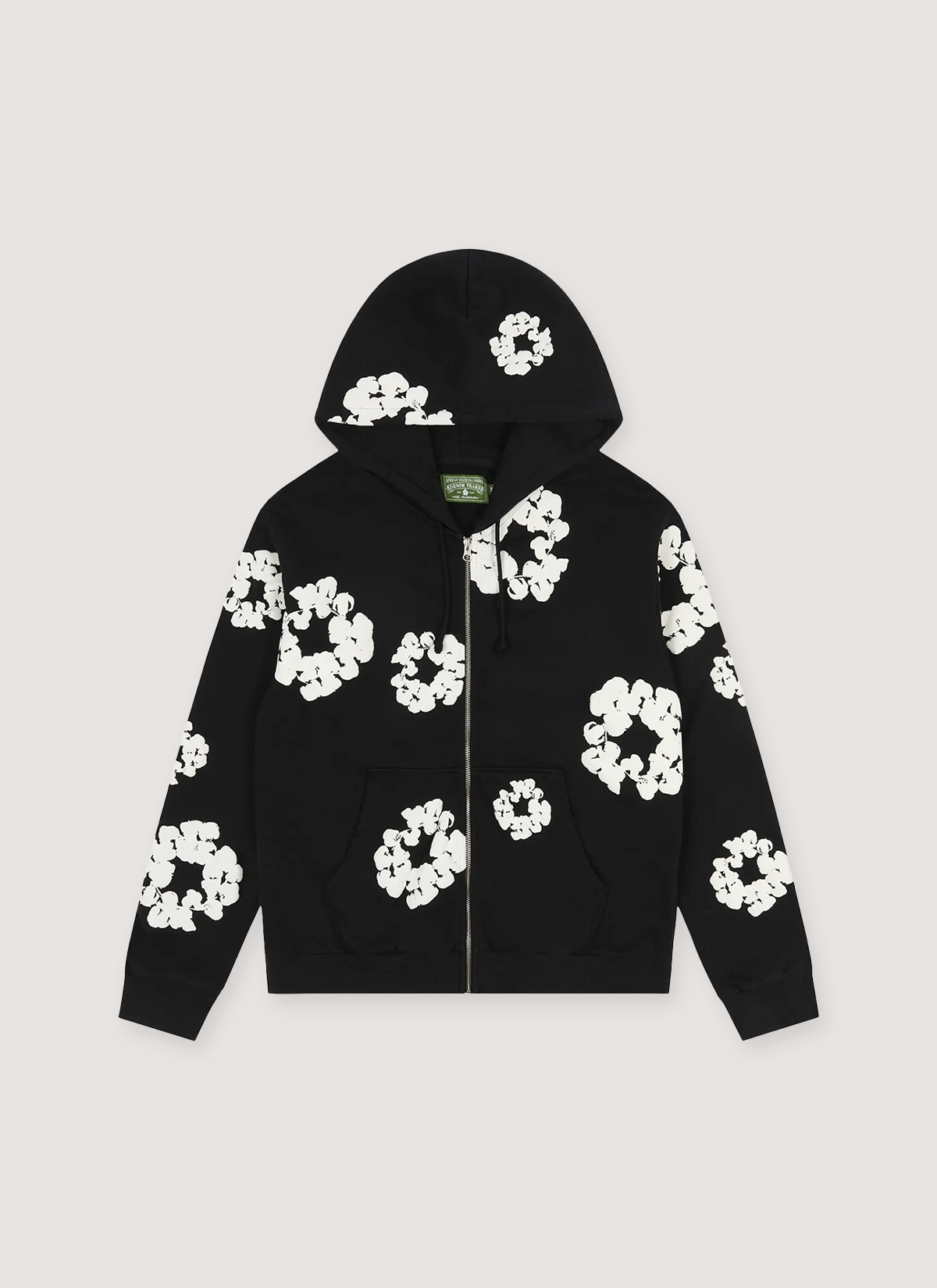 Denim Tears Cotton Wreath Zip Up Sweatshirt Black