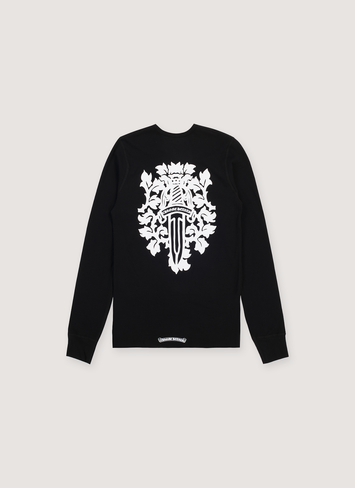 トップス CHROME HEARTS DAGGER THERMAL L/S TEE Chrome Hearts Dagger Logo Grey Waffle Thermal Long Sleeve Tee