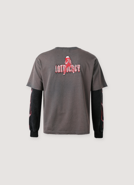 Lost Intricacy Davidson Thermal Longsleeve Vintage Black