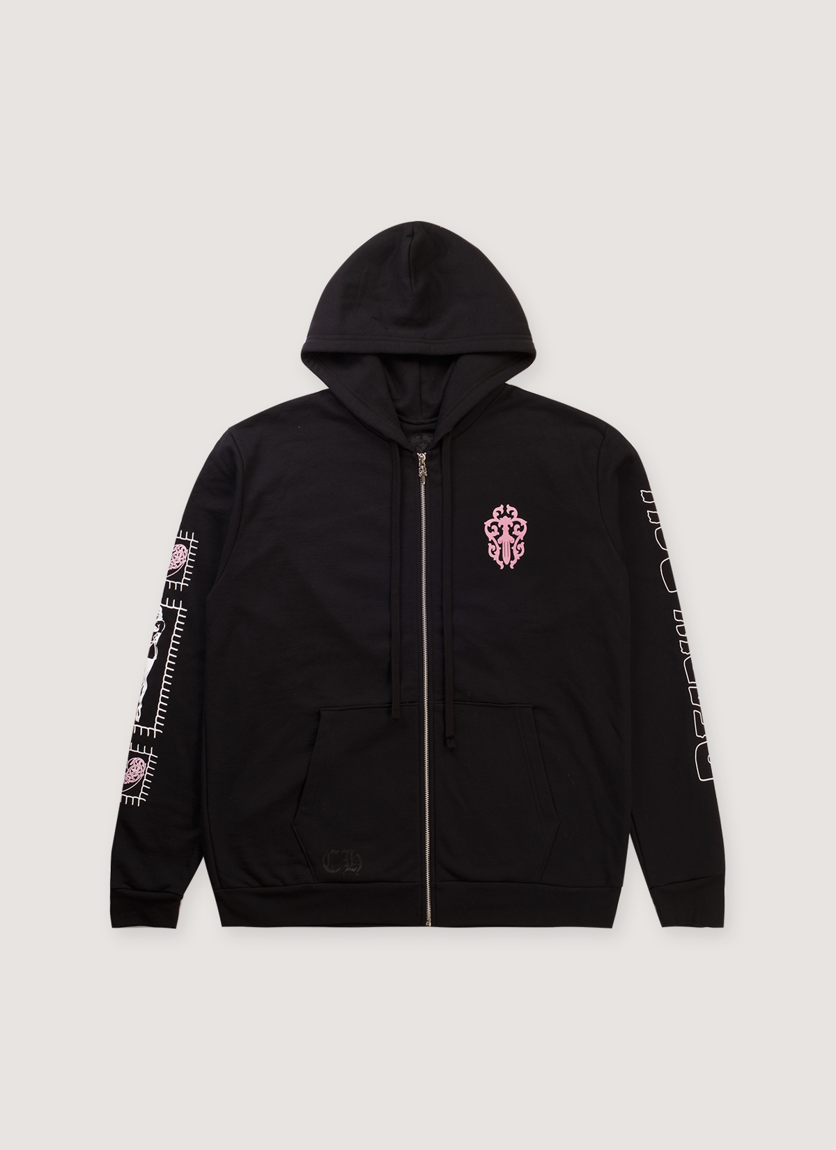 Chrome Hearts Deadly Dolls Zip Up Sweatshirt Black Pink Chrome Hearts Deadly Dolls Zip Up Sweatshirt Black Pink - Image 1 | Authenticated at Pieces Los Angeles