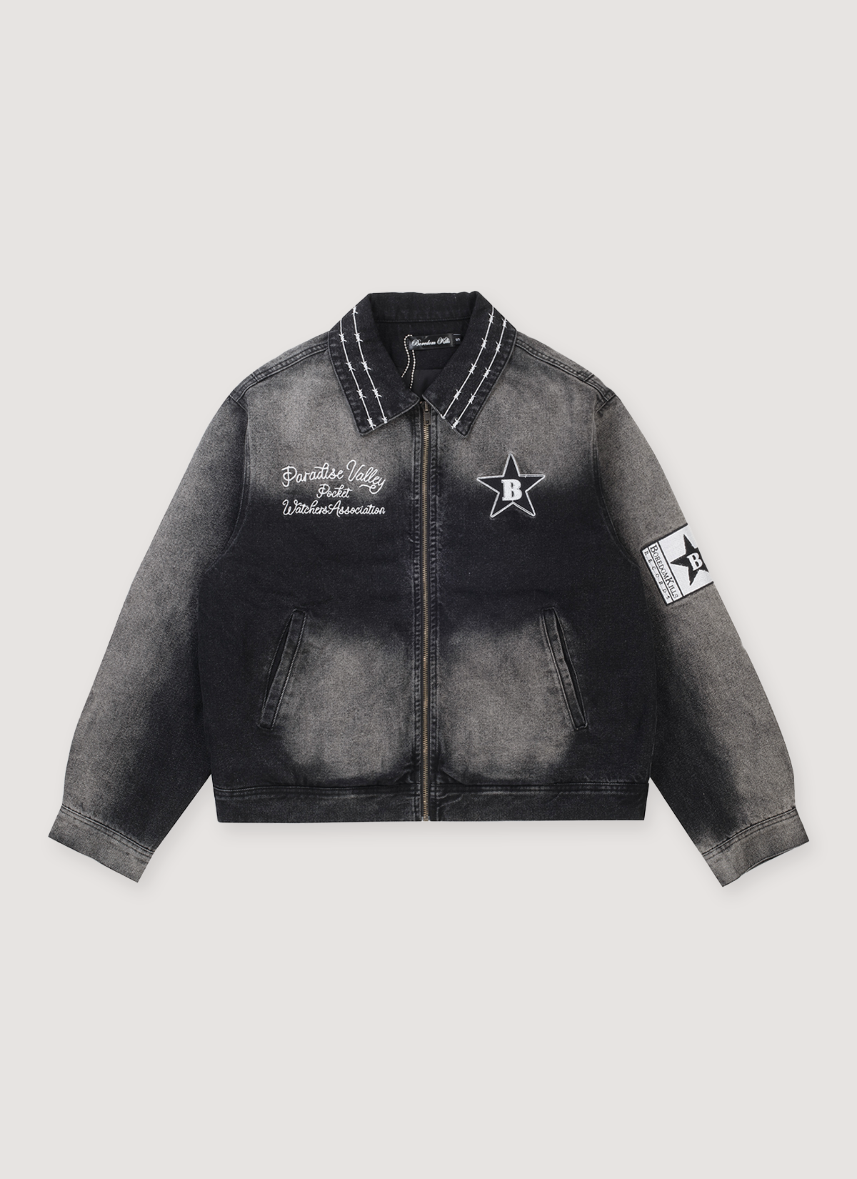 Boredom Kills BK Jean Jacket Washed Black