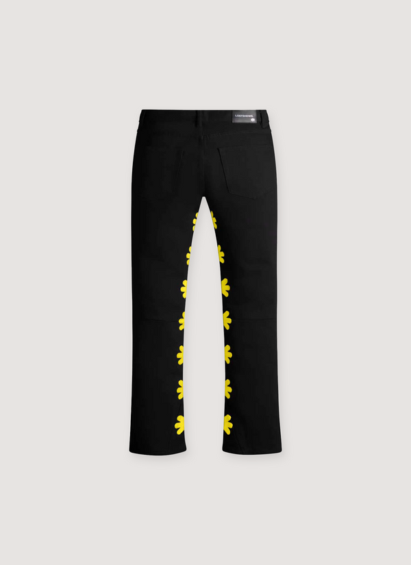 Lost SHDWS Denim Pants Black Yellow alternate view - Shop at Pieces Los Angeles