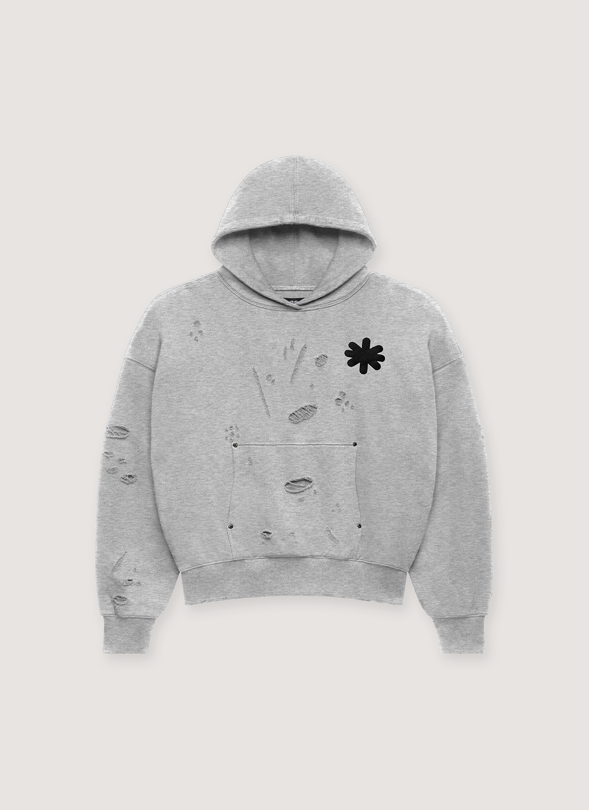 Dstry Double Layered Logo Sweatshirt Heather Grey