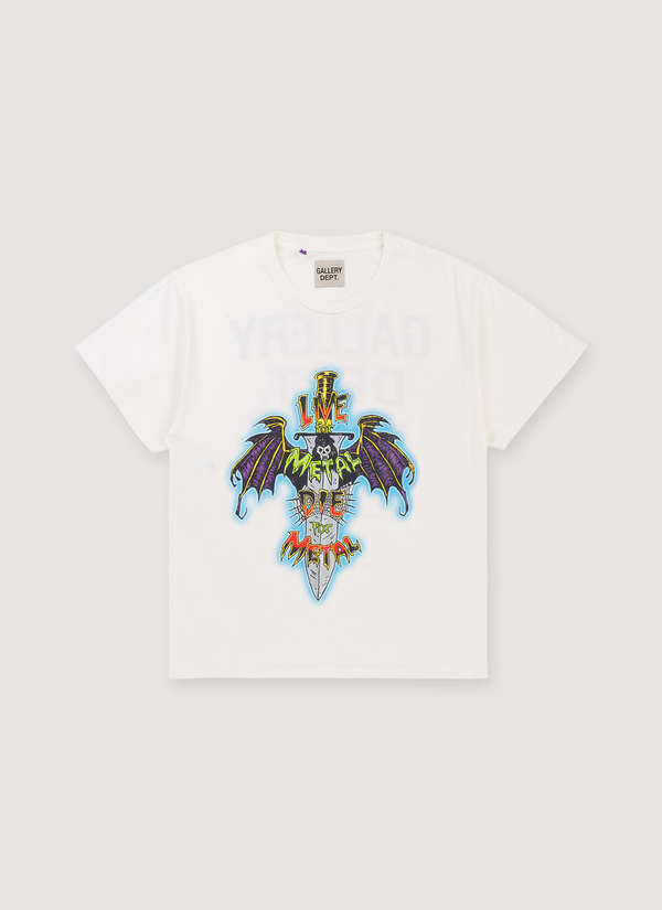 Gallery Dept. Die For Metal Tee Archival White Die For Metal Tee Archival White - Authenticated T-shirts | Pieces Los Angeles
