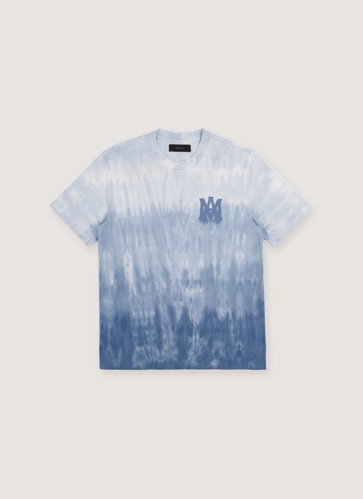 Amiri MA Logo Dip Dye Tee Ashley Blue