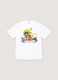 Supreme All Dogs Go To Heaven Tee shirt white colorway with dog graphic design front view Supreme All Dogs Go To Heaven Tee - Image 1 | Authenticated at Pieces Los Angeles