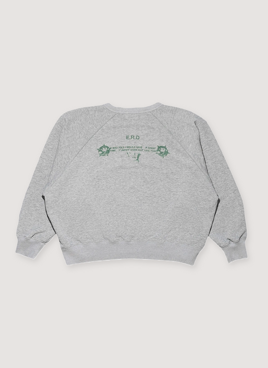 The Dream That Won't Go Away Raglan Sweatshirt Heather Grey