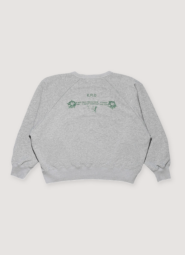 Enfants Riches Déprimés The Dream That Won't Go Away Raglan Sweatshirt Heather Grey alternate view - Shop at Pieces Los Angeles