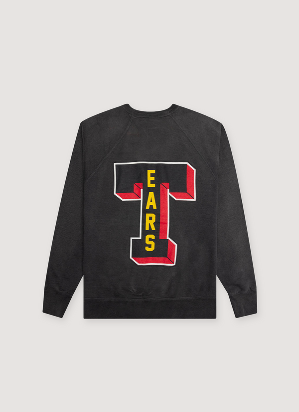 Saint Michael Denim Tears Crew Sweater Vintage Black alternate view - Shop at Pieces Los Angeles