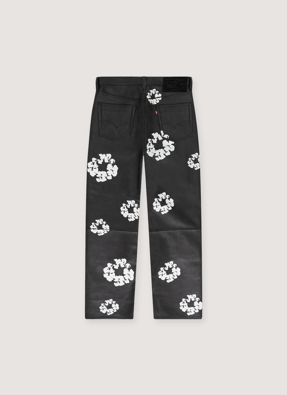 Denim Tears Leather Cotton Wreath Pants Denim Tears Leather Cotton Wreath Pants - Image 2 | Authenticated at Pieces Los Angeles