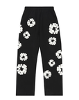 Denim Tears Cotton Wreath Open Hem Sweatpants Black