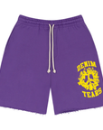 Denim Tears University Sweat Shorts Purple Gold