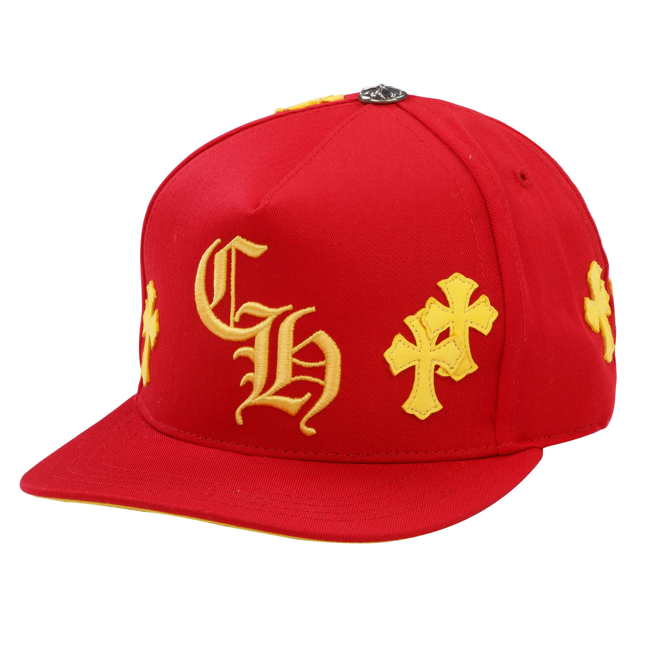 Chrome Hearts Patch Snapback Red Gold