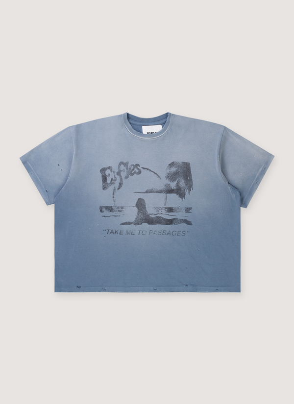 Eifles Malibu Tee Vintage Blue Malibu Tee Vintage Blue - Authenticated T-shirts | Pieces Los Angeles