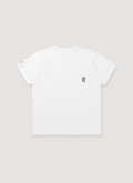 Chrome Hearts Heavyweight Embroidered Pocket Tee Shirt White, white label, black embroidered pocket logo, embroidered sleeve detail, front view Chrome Hearts Heavyweight Embroidered Pocket Tee White - Image 1 | Authenticated at Pieces Los Angeles