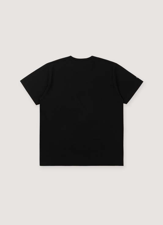Heavyweight Embroidered Pocket Tee Black