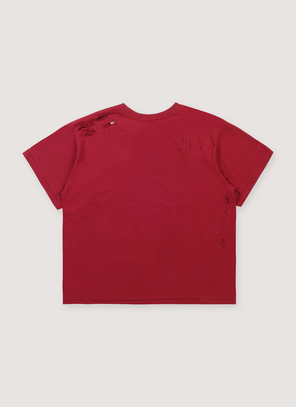 Enfants Riches Déprimés Classic Logo Tee Damaged Red alternate view - Shop at Pieces Los Angeles