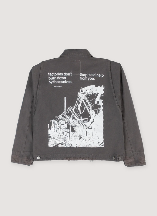 Basketcase Gallery Factory Work Jacket Vintage Black
