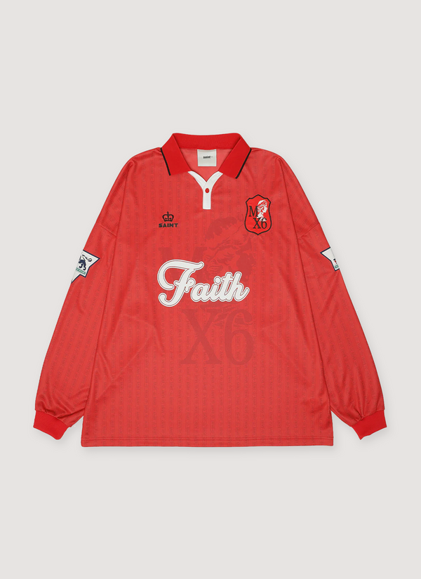 Saint Michael Faith Soccer Shirt Red Faith Soccer Shirt Red - Authenticated Shirts | Pieces Los Angeles