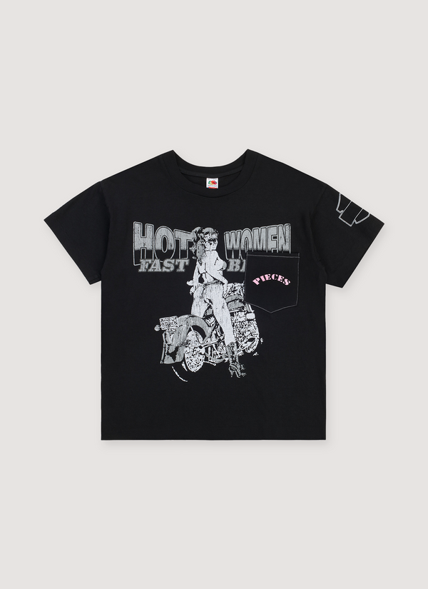 Pieces Fast Bikes Pocket Tee Vintage Black Fast Bikes Pocket Tee Vintage Black - Authenticated T-shirts | Pieces Los Angeles