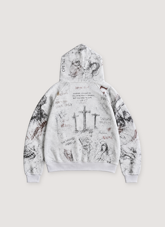 Righteous Fear No Evil Sweatshirt Grey
