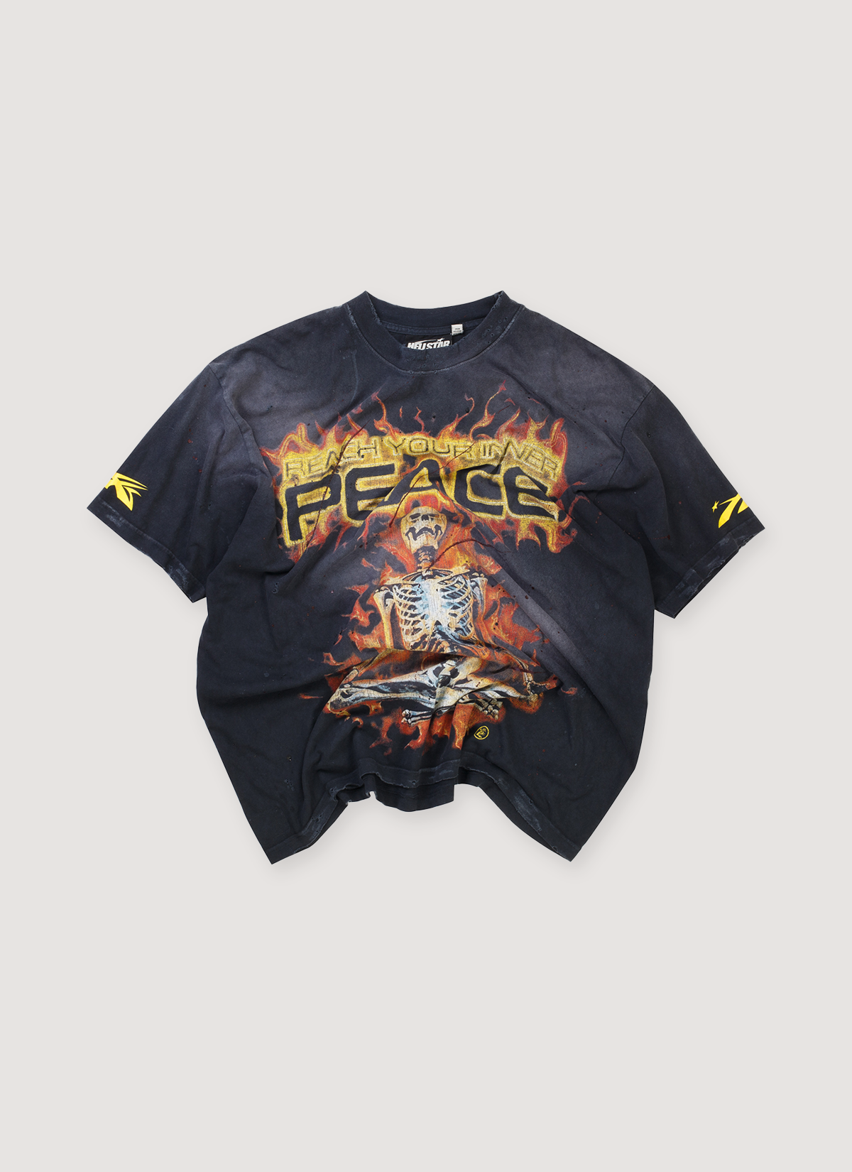 Hellstar Inner Peace Fire Tee Vintage Black (Pre-Owned)