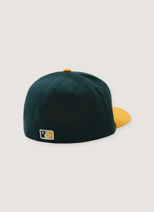 Hellstar Baseball Fitted Hat Green Yellow