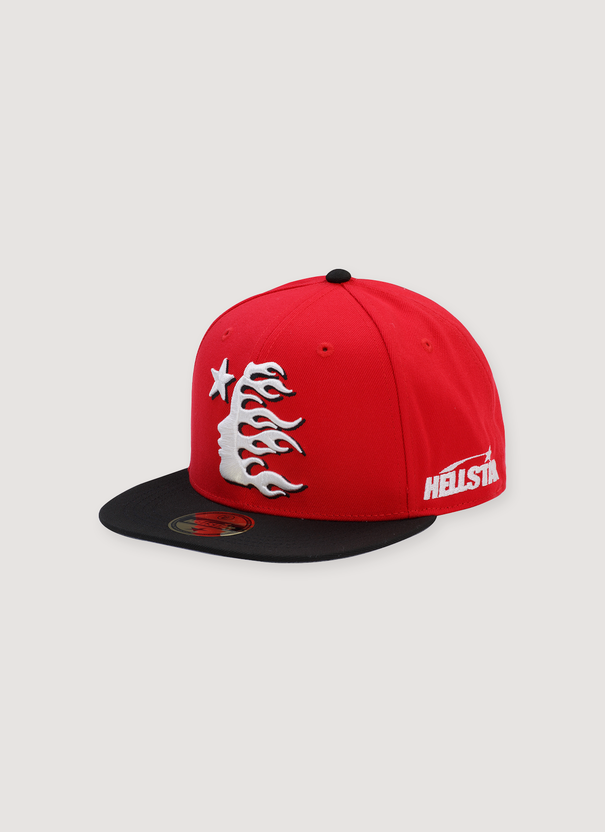 Hellstar Baseball Fitted Hat Red Black
