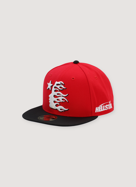 Hellstar Baseball Fitted Hat Red Black – PIECES