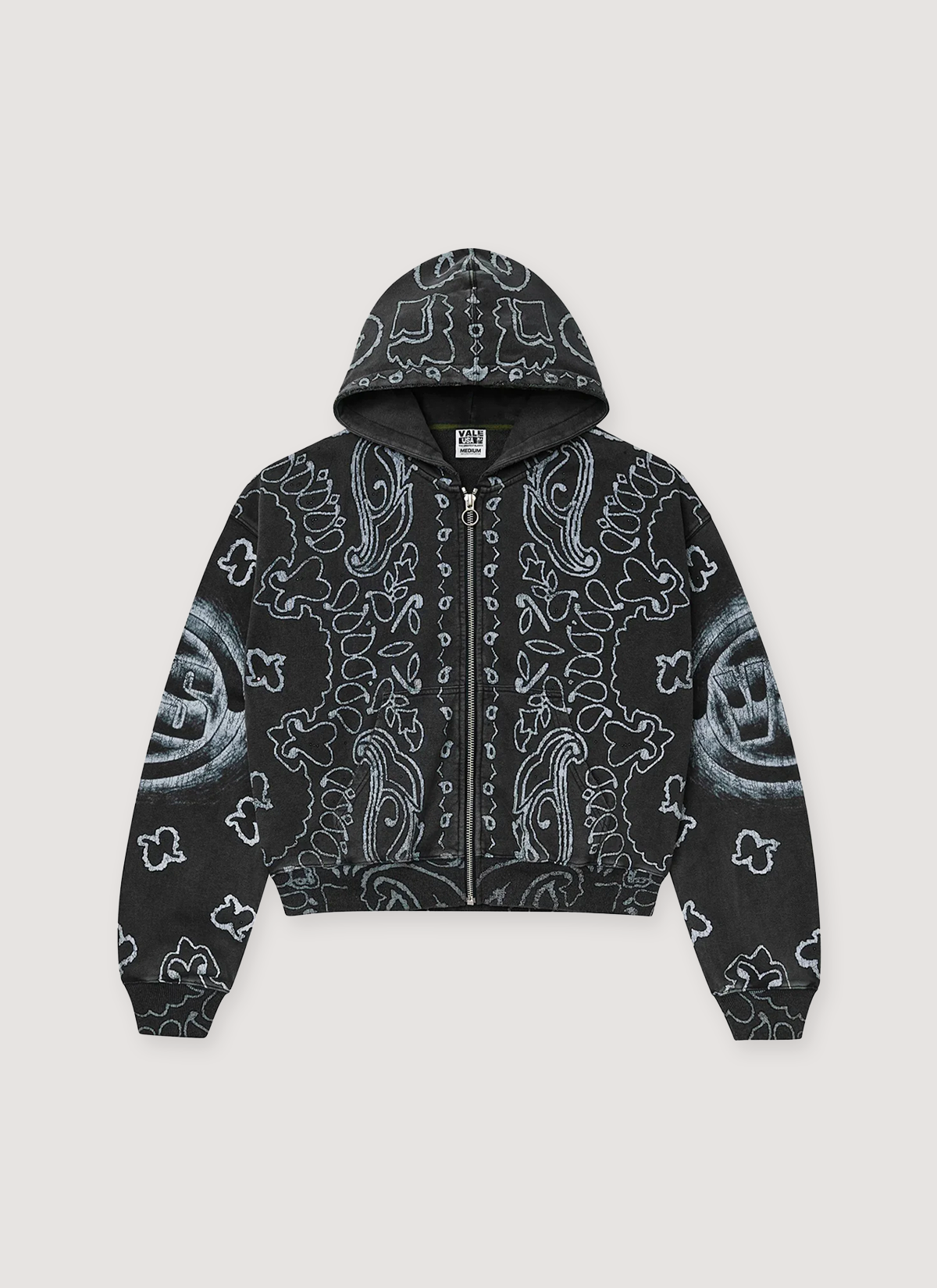 Vale Forever Flag Zip Up Sweatshirt Black