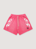 Hellstar Flame Shorts Pink White Hellstar Flame Shorts Pink White - Image 1 | Authenticated at Pieces Los Angeles