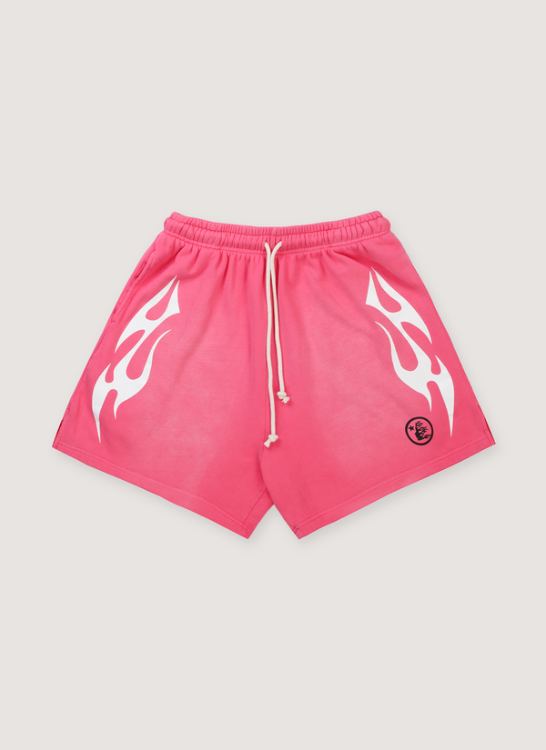 Hellstar Flame Shorts Pink White Flame Shorts Pink White - Authenticated Shorts | Pieces Los Angeles
