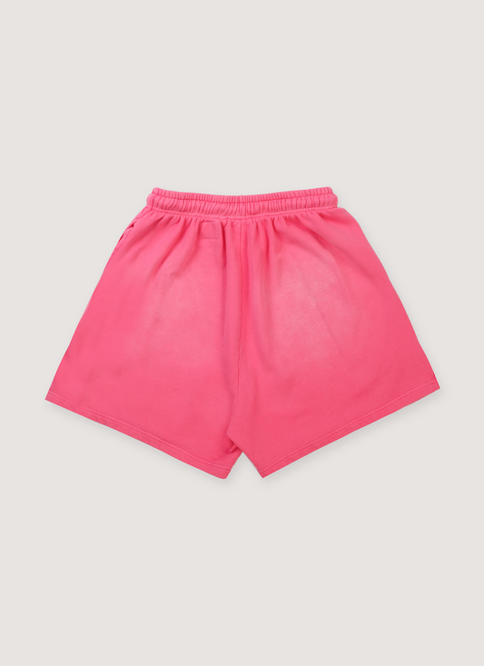 Hellstar Flame Shorts Pink White