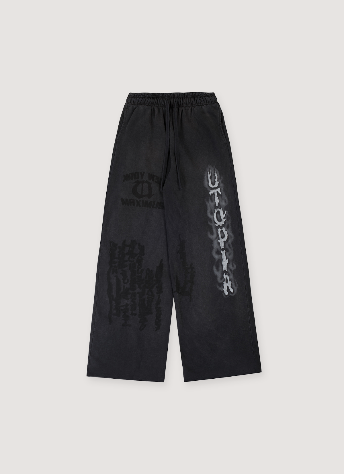 Travis Scott Utopia Flame Sweatpants Black