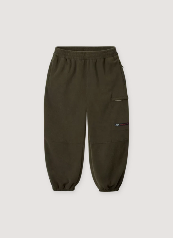 GV Gallery Fleece Pants Olive Green with pocket, front view Fleece Pants Olive Green - Authenticated Sweatpants | Pieces Los Angeles